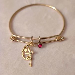 Rin's Unique Boutique - Handmade - Gold Tone - July - Fairy Charm Bracelet